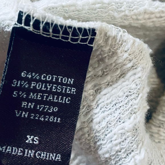 Women’s XS Sweater Cardigan Knox Rose Open Front Ivory Glitter Zip Sleeve Pocket - Picture 13 of 14